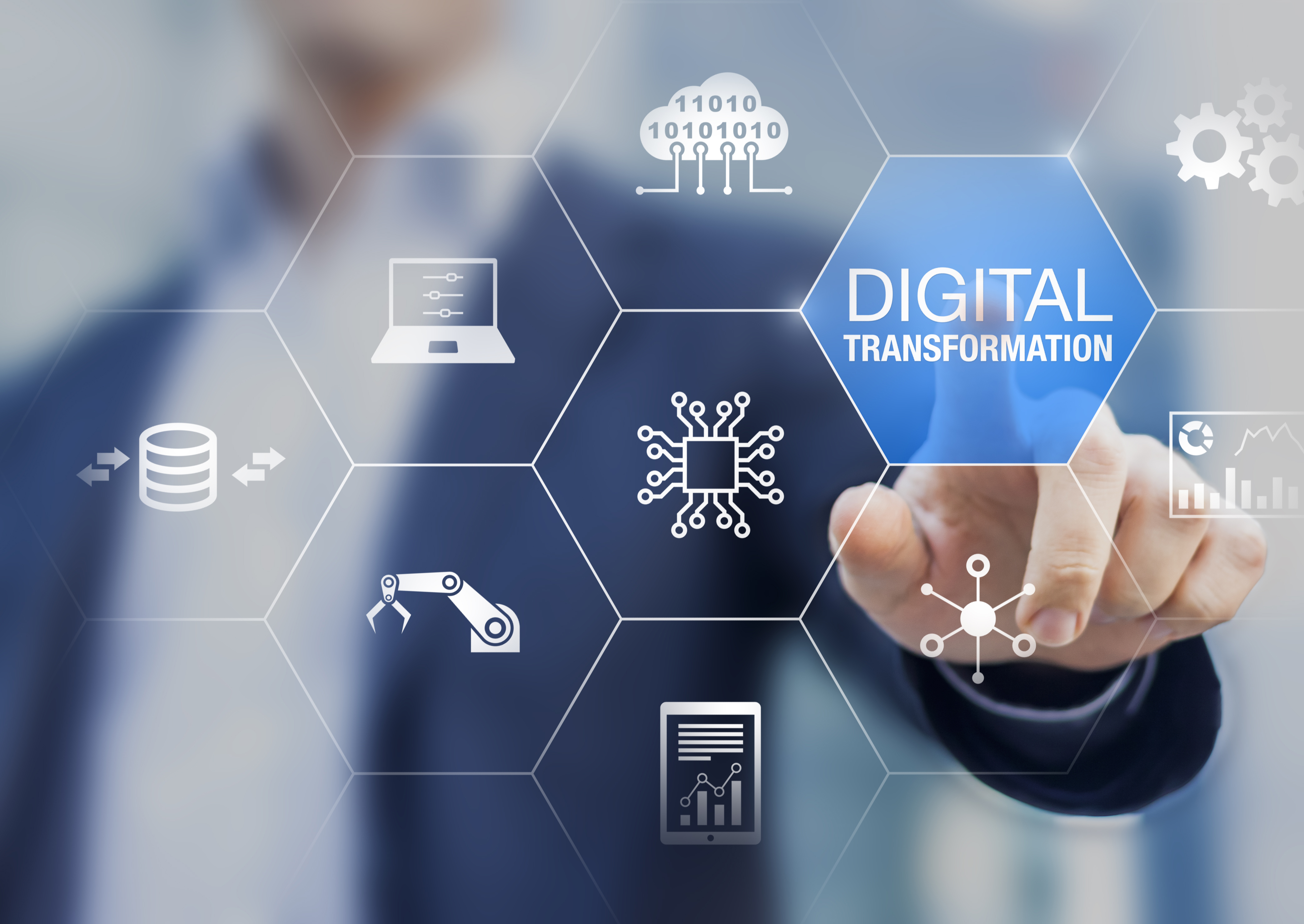 Digital transformation technology strategy, digitization and digitalization of business processes and data, optimize and automate operations, customer service management, internet and cloud computing - 3C Software